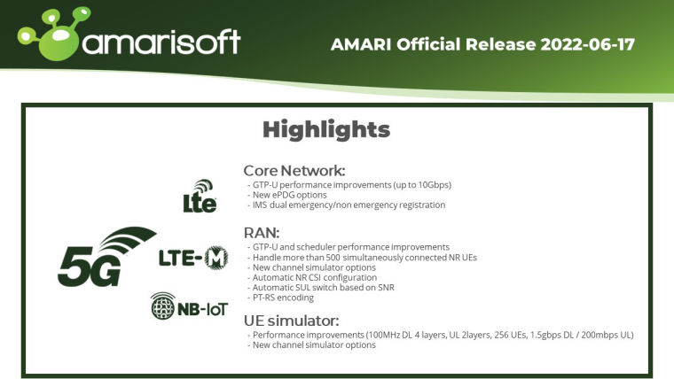 Amarisoft Official Release 2022 06 17