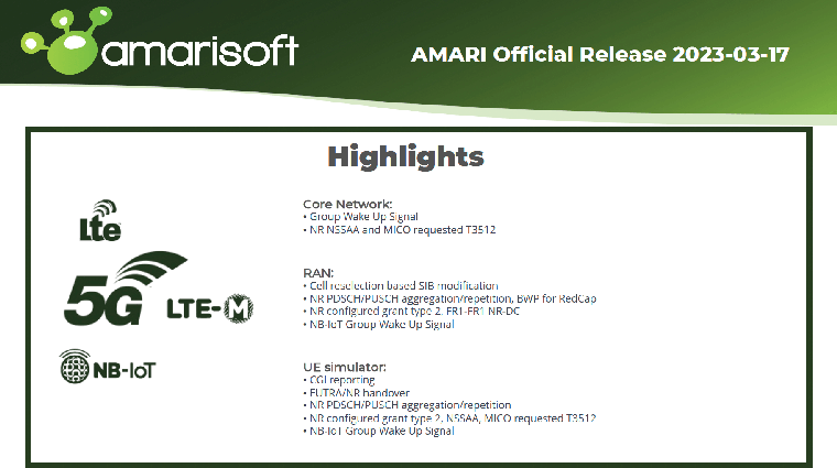 Amarisoft Official Release 2023 03 17