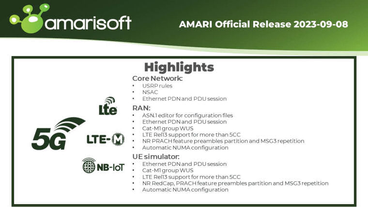 Amarisoft Official Release 2023 09 08