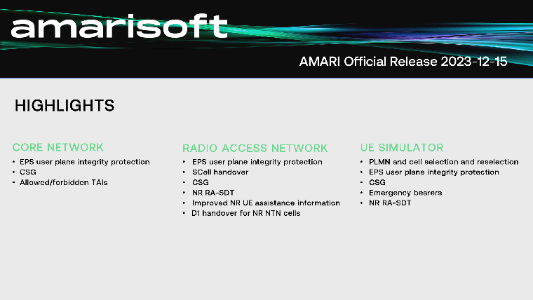 Amarisoft Official Release 2023-12-15